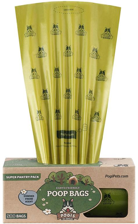 Pogi's Pet Supplies - Poop Bags - Powder Fresh Scent - 500 Rolls