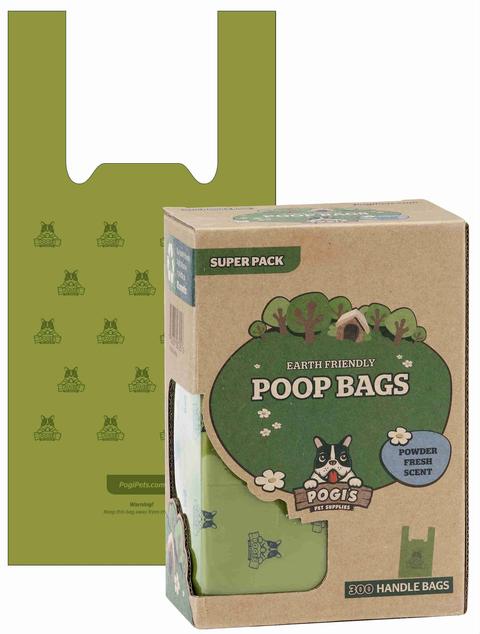 Pogi's Pet Supplies - 300 Handle Bags - Powder Fresh Scent
