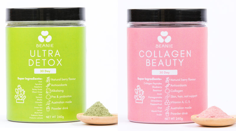 Australian Ultra Detox Powder & Australian Collagen Beauty Powder Bundle Set (240g x 2)