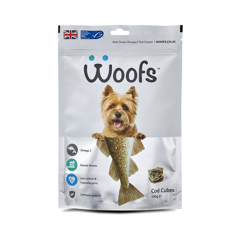 Woofs - Cod Cubes Treat for Dogs - 100G