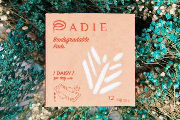 100% Biodegradable Day Pads Daisy (24cm day pads x 12 pads) | FDA | CE